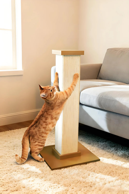 Large 32 Inch Tower - Sisal Fiber, Simple Design - For All Cats