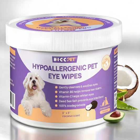 100-Count Eye Wipes for Dogs & Cats - Tear Stain Remover & Gentle Cleanser